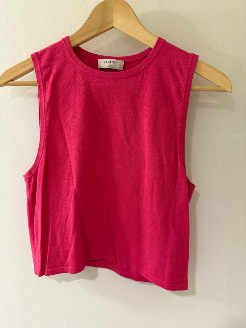 Babaton Vibrant Pink Cropped Muscle Tank